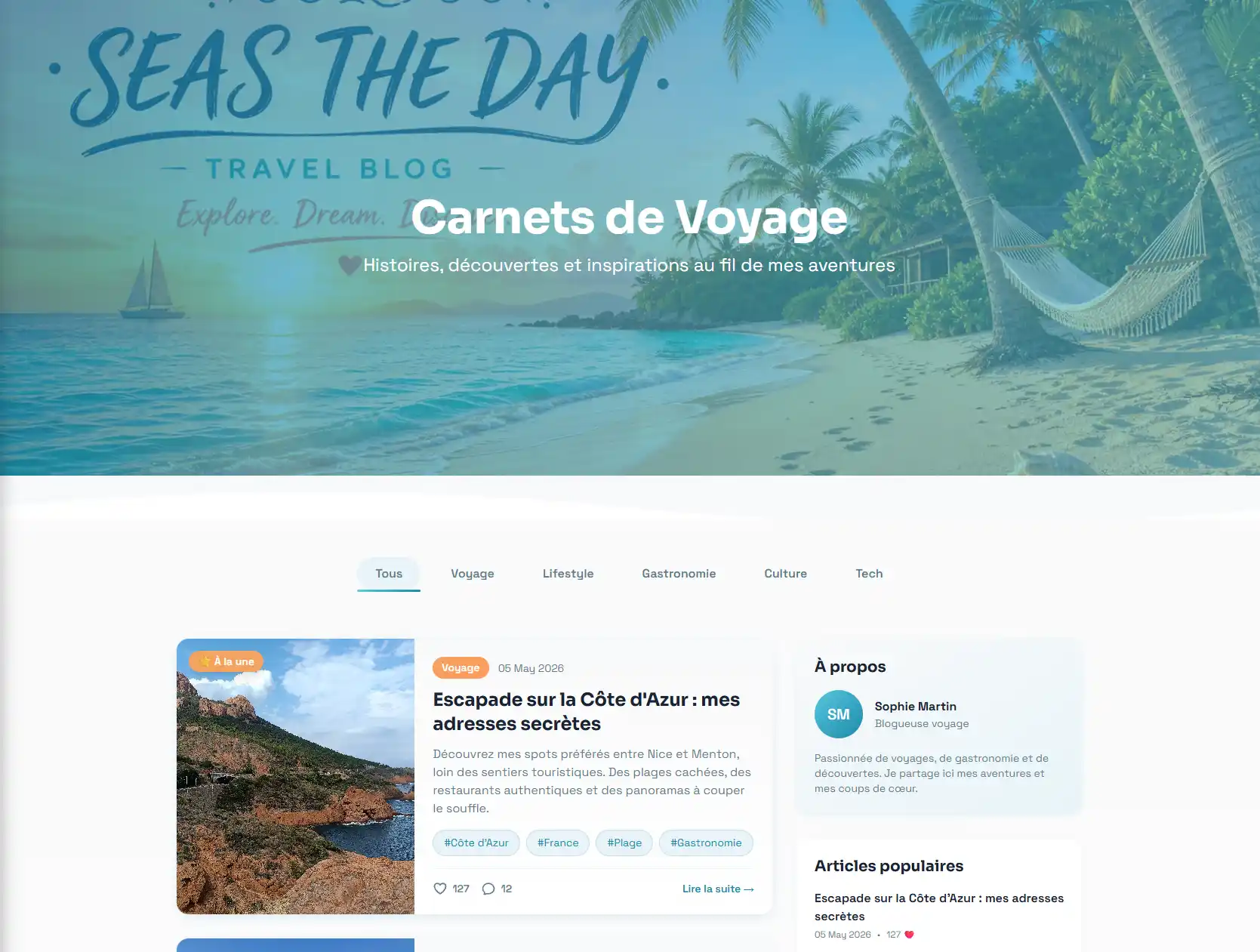 Mise en page d'un blog éditorial